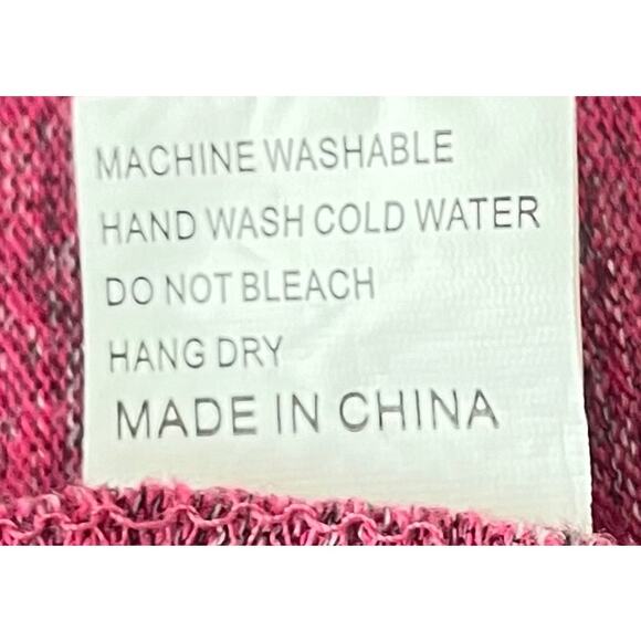 NO MFG. TAG LONG RAGLAN SLV CREW NECK TOP, WOMENS, 14W, VARIEGATED PINK & WHITE - Picture 10 of 10